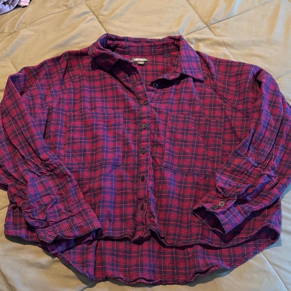 Wild Fable Red and Black Plaid Shirt